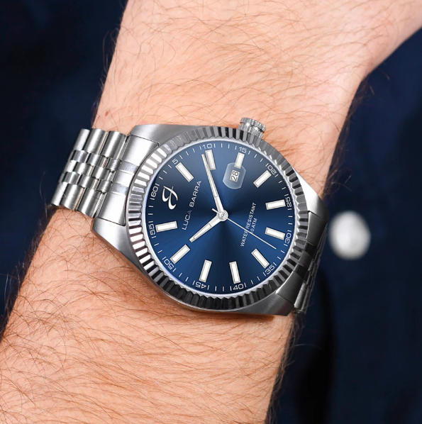 Orologio Luca Barra Uomo Acciaio Quadrante Blu _BU125