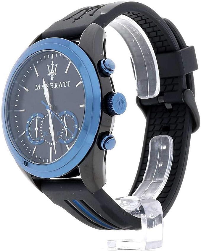 Maserati Herrenuhr Chronograph mit schwarzem Silikonarmband _R8871612006 