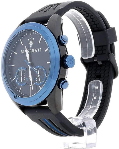 Maserati Herrenuhr Chronograph mit schwarzem Silikonarmband _R8871612006 