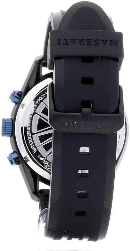 Maserati Herrenuhr Chronograph mit schwarzem Silikonarmband _R8871612006 