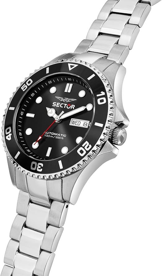 Orologio Sector 240 Uomo Acciaio Automatico Quadrante Nero _R3223161021