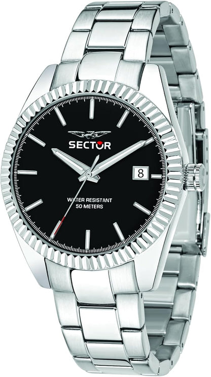 Orologio Sector 240 Uomo Acciaio Quadrante Nero Indi. Data _R3253240011