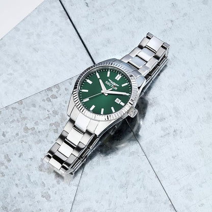 Orologio Sector 240 Uomo Acciaio Quadrante Verde Tempo e Data _R3253240048