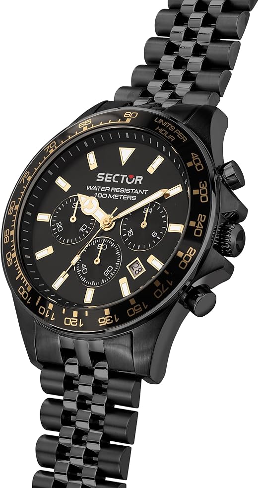 Orologio Sector 230 Uomo Acciaio Nero Cronografo _R3273661029