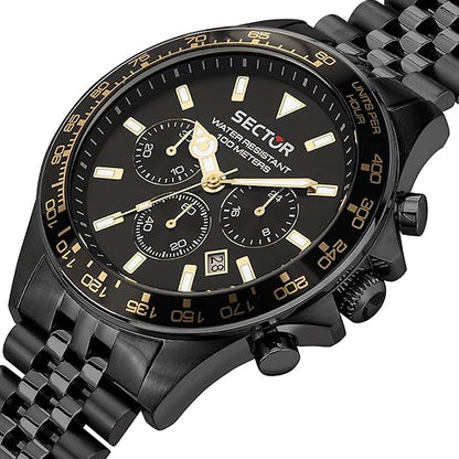 Orologio Sector 230 Uomo Acciaio Nero Cronografo _R3273661029
