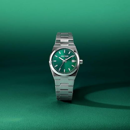 Orologio Sector Donna Acciaio Silver Quadrante Verde _R3253301504