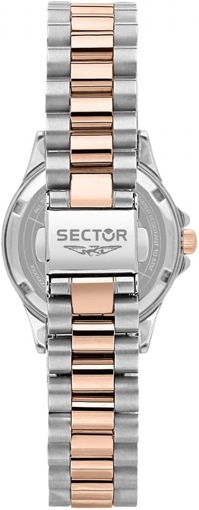 Orologio Sector Donna Acciaio Silver e Rosa Gold Quadr. Madreperla _R3253161539