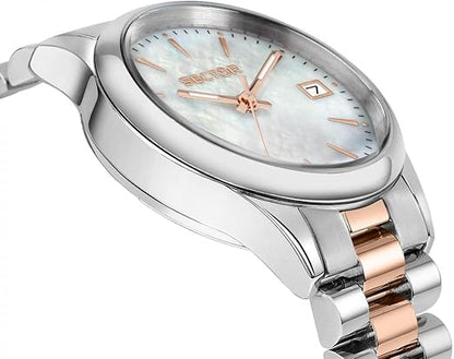 Orologio Sector Donna Acciaio Silver e Rosa Gold Quadr. Madreperla _R3253161539