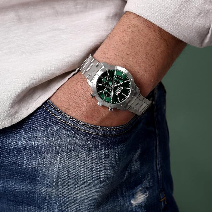 Orologio Sector uomo Acciaio Silver Multifunzione Verde _R3253578030