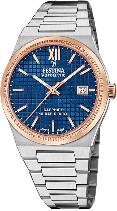 Festina Herrenuhr Stahl Chronograph Leder Schwarz F20542-5