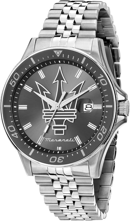 Maserati Herrenuhr, Stahl, graues Logo-Zifferblatt, _R8853140010 