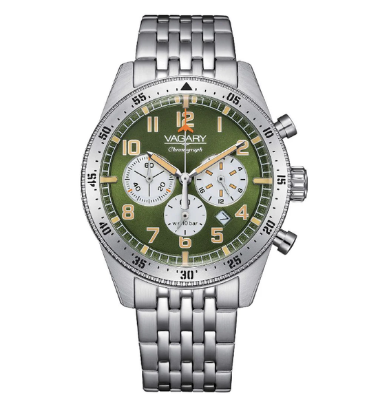 Citizen Chronograph Quarz Stahl Grün Uhr CA4486-82X 