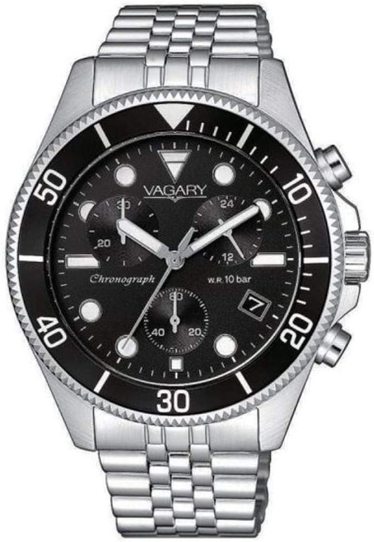 Orologio Vagary by Citizen Uomo Acciaio Cronografo Nero _VS1-019-55