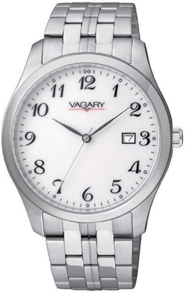 Orologio Vagary by Citizen Uomo Acciaio Quadrante Bianco ind. Data _IH5-015-11