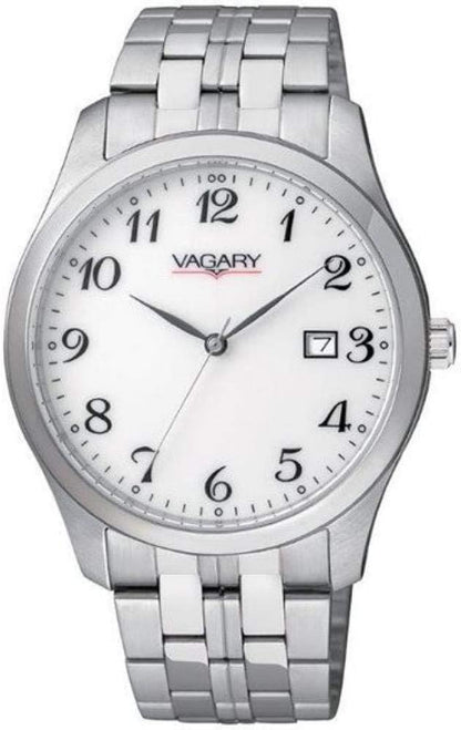 Orologio Vagary by Citizen Uomo Acciaio Quadrante Bianco ind. Data _IH5-015-11