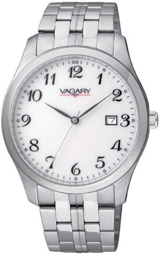 Orologio Vagary by Citizen Uomo Acciaio Quadrante Bianco ind. Data _IH5-015-11
