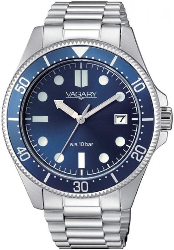 Orologio Vagary by Citizen Uomo Acciaio Aqua39 Solotempo Blu _VD5112-71