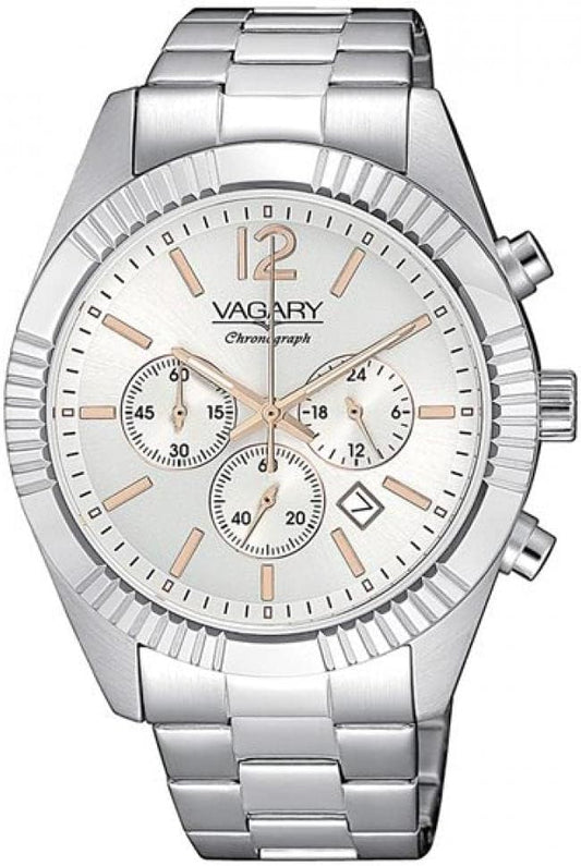 Vagary by Citizen Herrenuhr Stahl Chronograph Silbernes Zifferblatt _IV4-519-11 