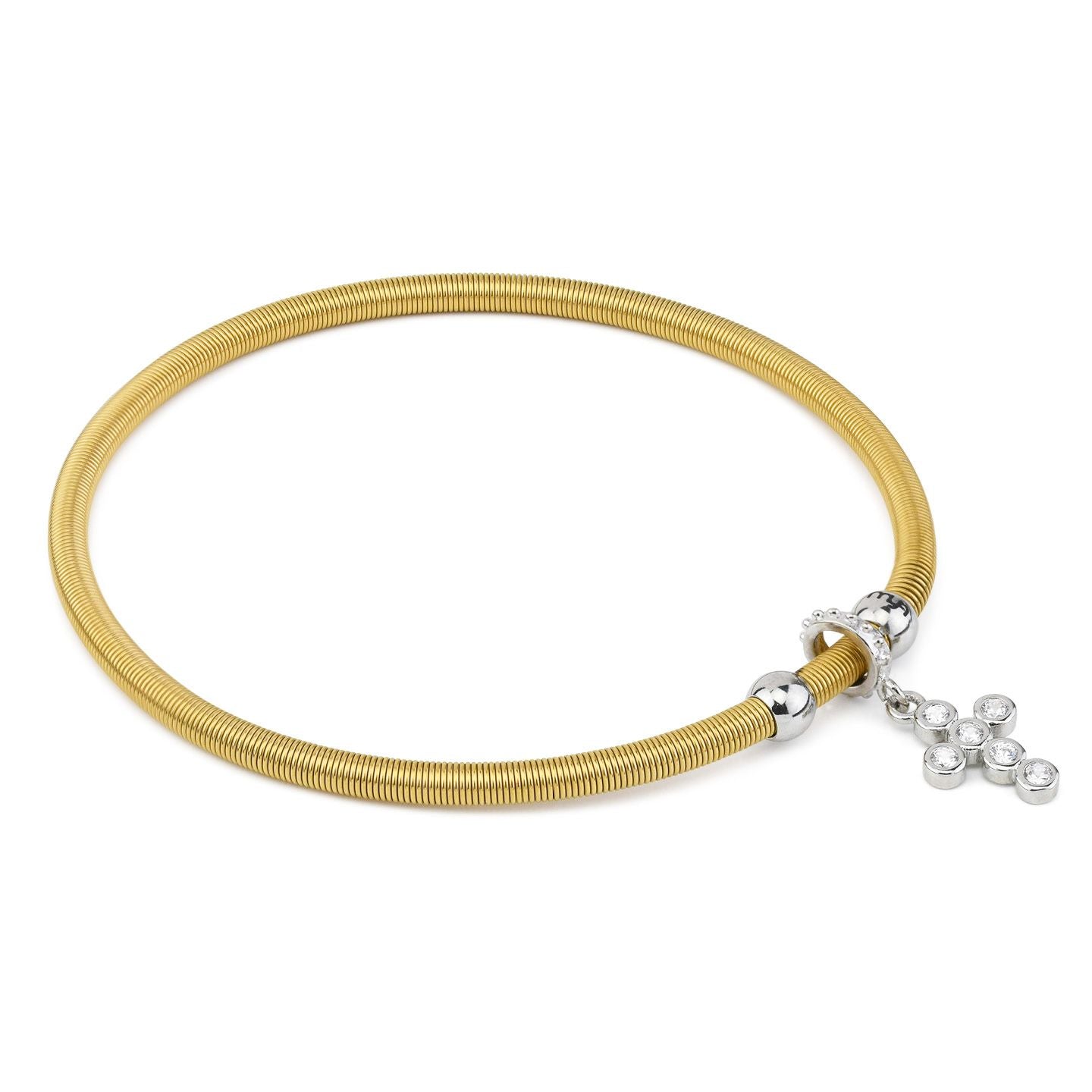 Boccadamo Damen-Armband aus versilberter Bronze mit Zirkonia-Pavé _KBR030 
