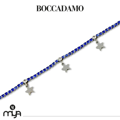 Bracciale Boccadamo MYA Donna Acciaio Tennis Cristalli Blu Stelle _SV/BR04