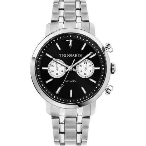 Festina Herrenuhr Stahl Chronograph Leder Schwarz F20542-5