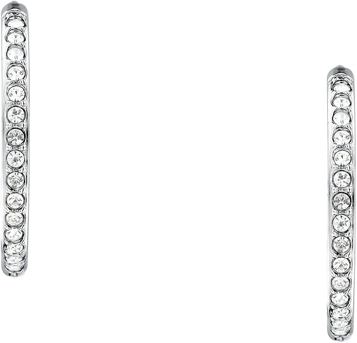 Orecchini Morellato Donna Acciaio Cerchietti Silver Cristalli Bianchi _SAUP24