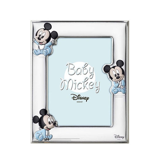 Cornice Portafoto Valenti Disney Argento 999 Topolino Baby boy _D540 4L