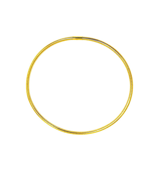 Collana Donna Oro Giallo Elasticizzato Tubolare Chiusura Fissa _CL035