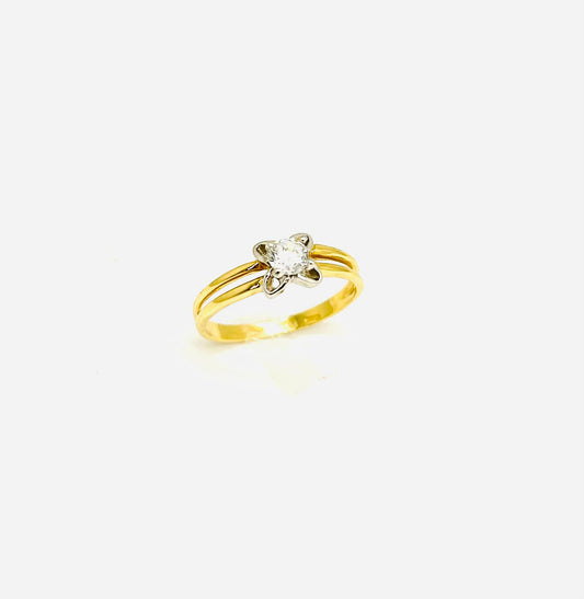 Anello Donna Oro Giallo 18 kt Solitario Zircone n.12 _AN010