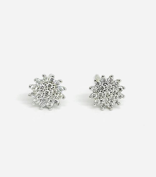 Orecchini Donna Oro Bianco 18 kt Punto luce Zirconi _OR002
