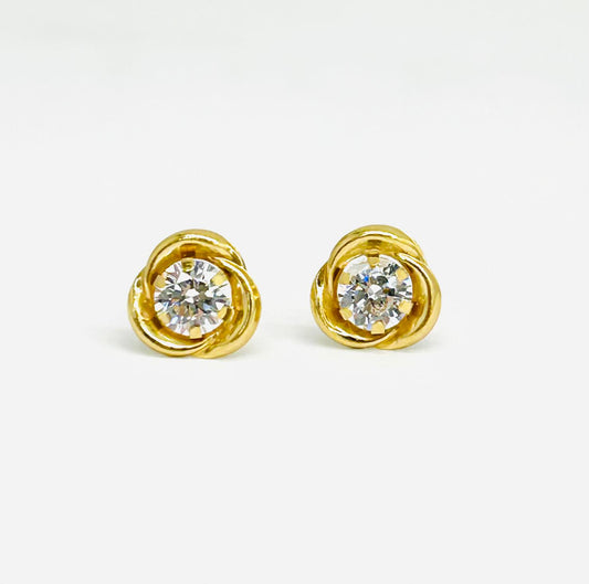 Orecchini Donna Oro Giallo 18 kt Punto Luce Zircone _OR012