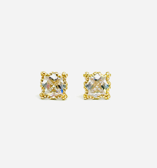 Orecchini Donna Oro Giallo 18 kt Punto Luce Zirconi _OR015
