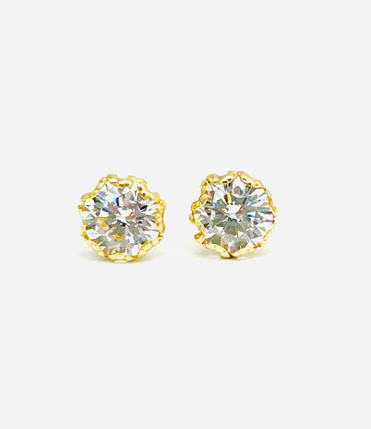 Orecchini Donna Oro Giallo 18 kt Punto Luce Zirconi _OR016