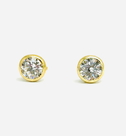 Orecchini Donna Oro Giallo 18 kt Punto Luce Zirconi _OR017