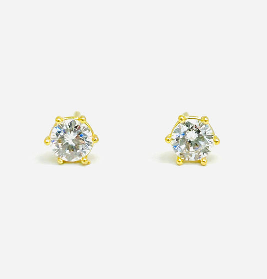 Orecchini Donna Oro Giallo 18 kt Punto Luce Zirconi _OR019