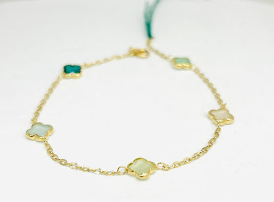 Bracciale Donna Oro Giallo 18 kt Pietre Colorate _BR034