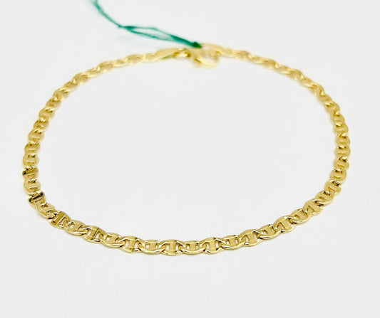 Bracciale Uomo Oro Giallo 18 kt Maglia Piatta _BR048