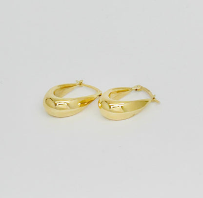 Orecchini Cerchio Ovale Donna Oro Giallo 18 kt _OR030