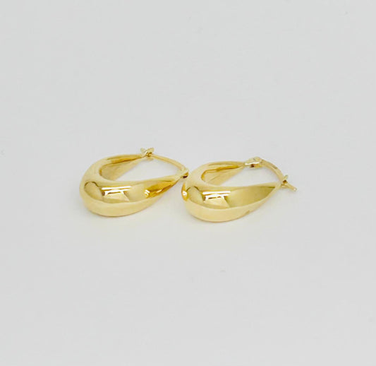 Orecchini Cerchio Ovale Donna Oro Giallo 18 kt _OR030