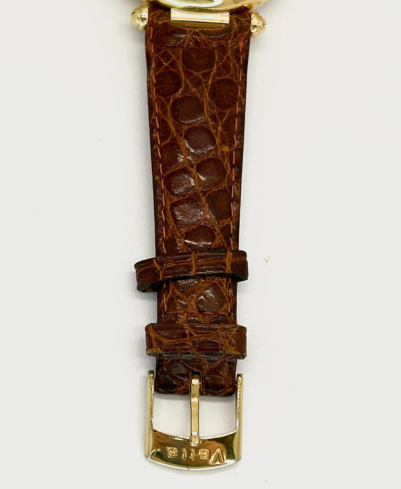 Orologio Vetta Uomo Acciaio Automatico Cronografo Fasi Lunari Cinturino Pelle Marrone Cassa Oro _ETA7751