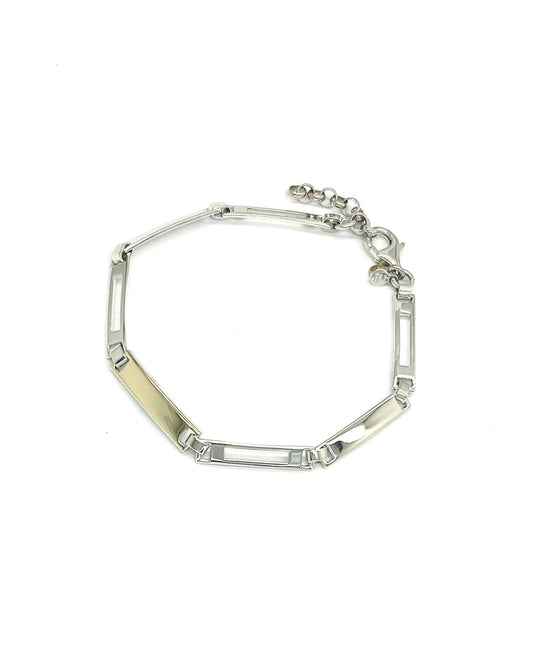 Bracciale Uomo Argento 925 e Oro Giallo 9 kt _AGB045