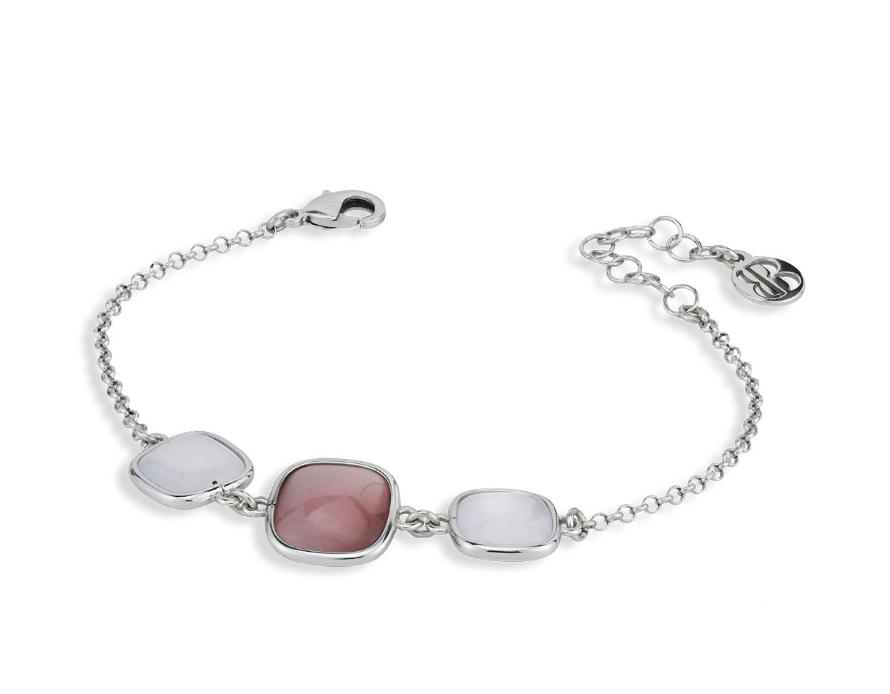 Bracciale Boccadamo Donna Bronzo Cristalli Ametista Viola e White _XB1025