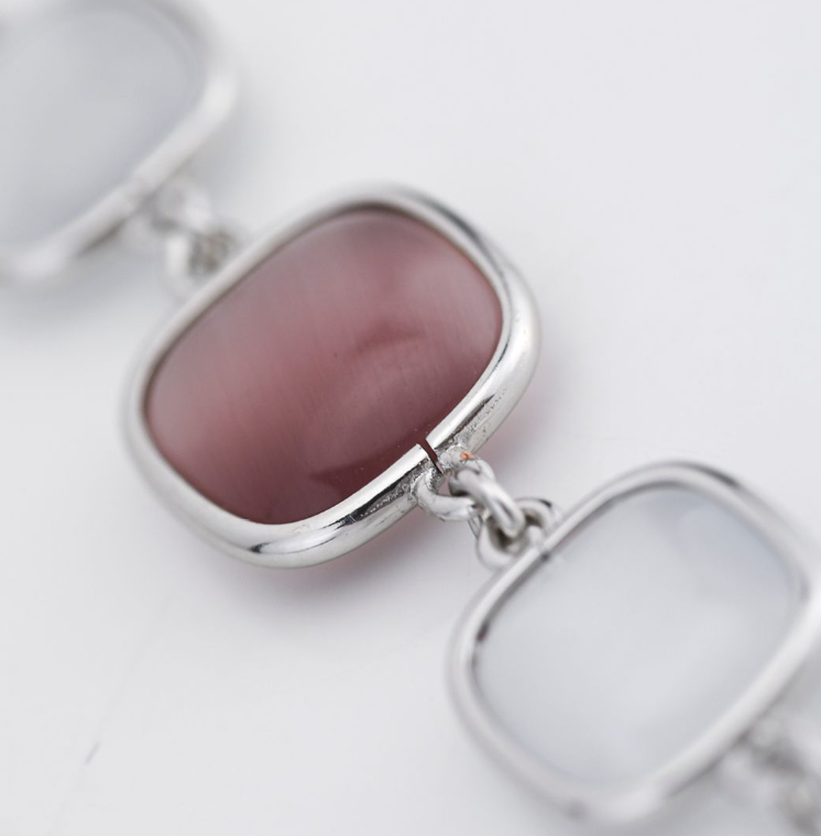 Bracciale Boccadamo Donna Bronzo Cristalli Ametista Viola e White _XB1025