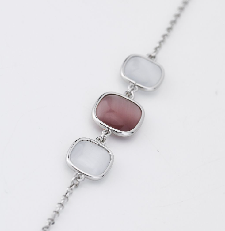 Bracciale Boccadamo Donna Bronzo Cristalli Ametista Viola e White _XB1025