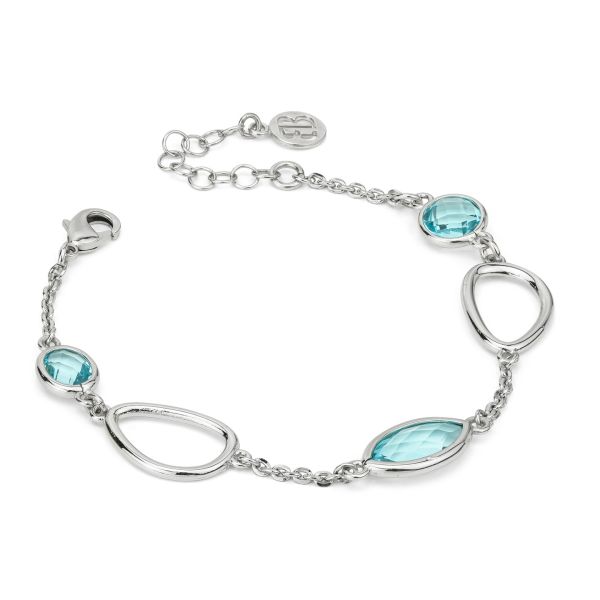 Boccadamo Damen-Armband Stahl Bronze Silber Farbe Rosa Kristall _XBR808B 
