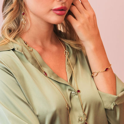 Boccadamo Damen-Armband Stahl Bronze Silber Farbe Rosa Kristall _XBR808B 