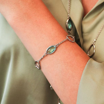Boccadamo Damen-Armband Stahl Bronze Silber Farbe Rosa Kristall _XBR808B 