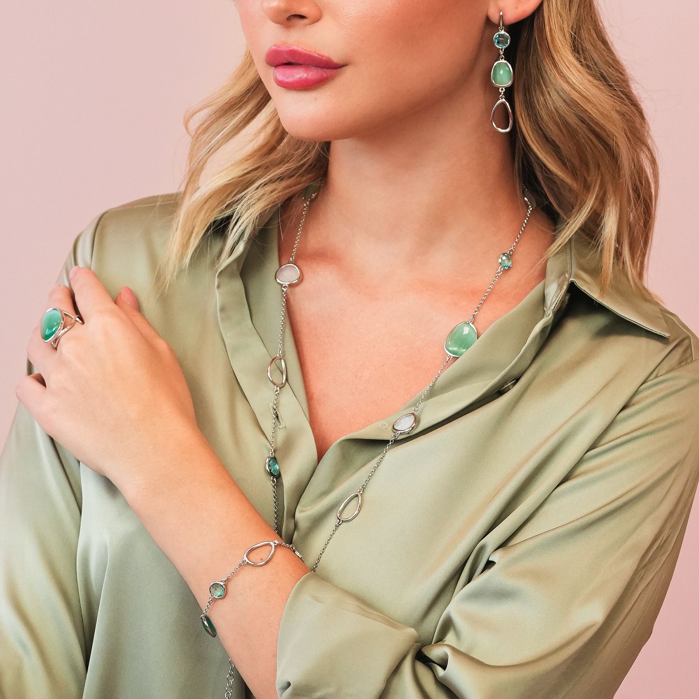 Boccadamo Damen-Armband aus versilberter Bronze mit Zirkonia-Pavé _KBR030 