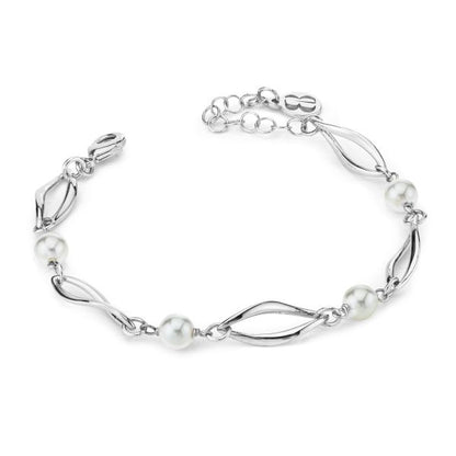 Boccadamo Damen-Armband Stahl Bronze Silber Farbe Rosa Kristall _XBR808B 