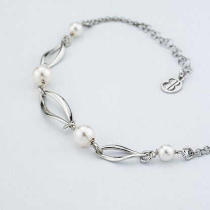 Boccadamo Damen-Armband Stahl Bronze Silber Farbe Rosa Kristall _XBR808B 